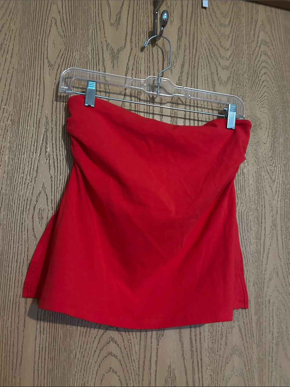 Red Women's Strapless Shirt